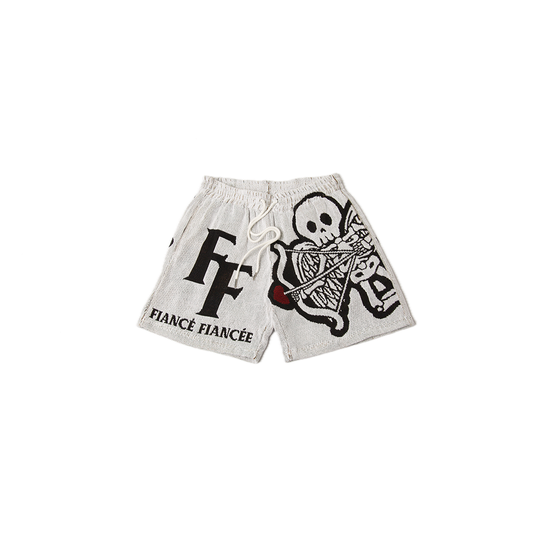 CUPID TAPESTRY SHORTS WHITE