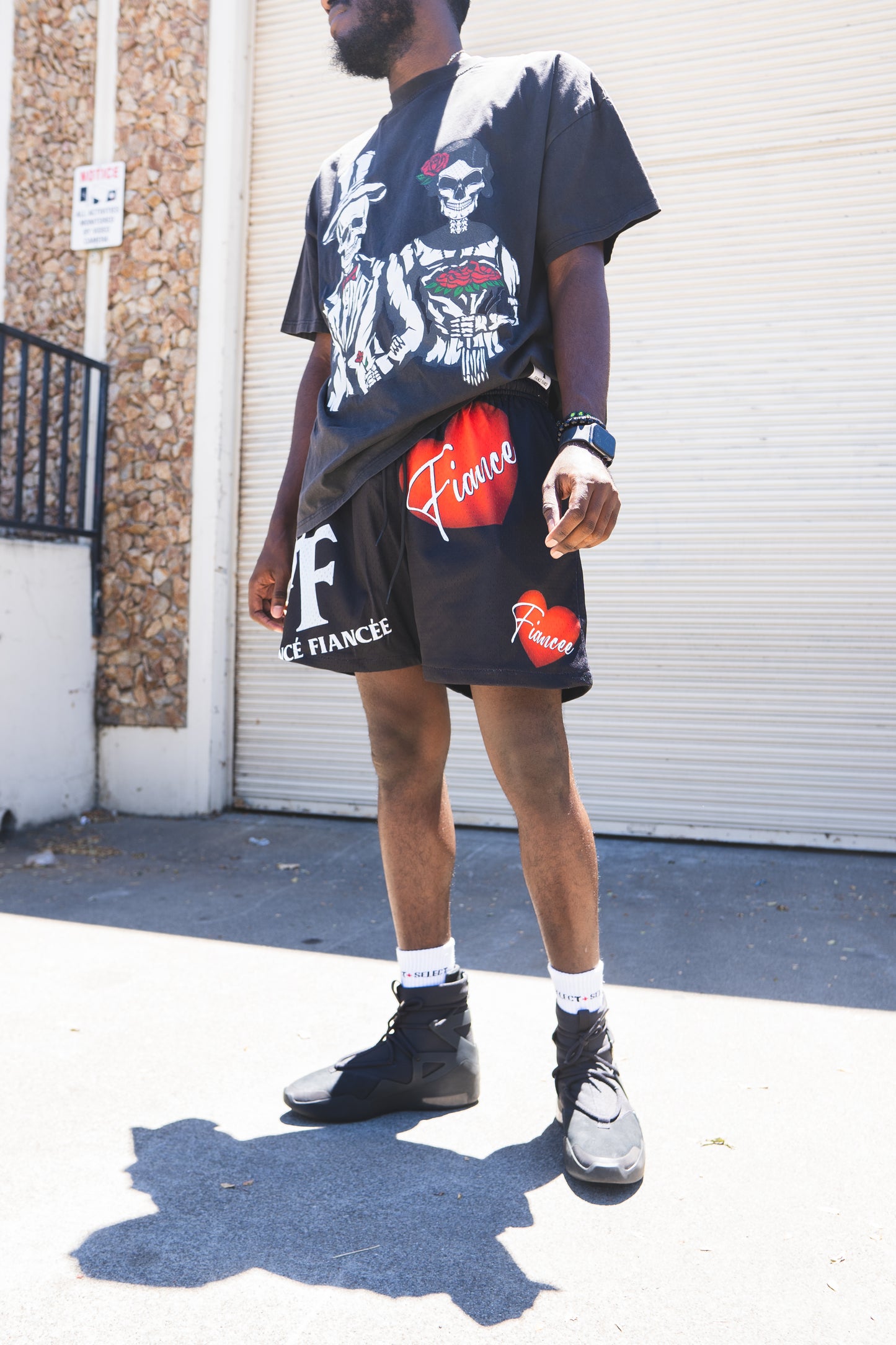 fiance fiancee mesh shorts