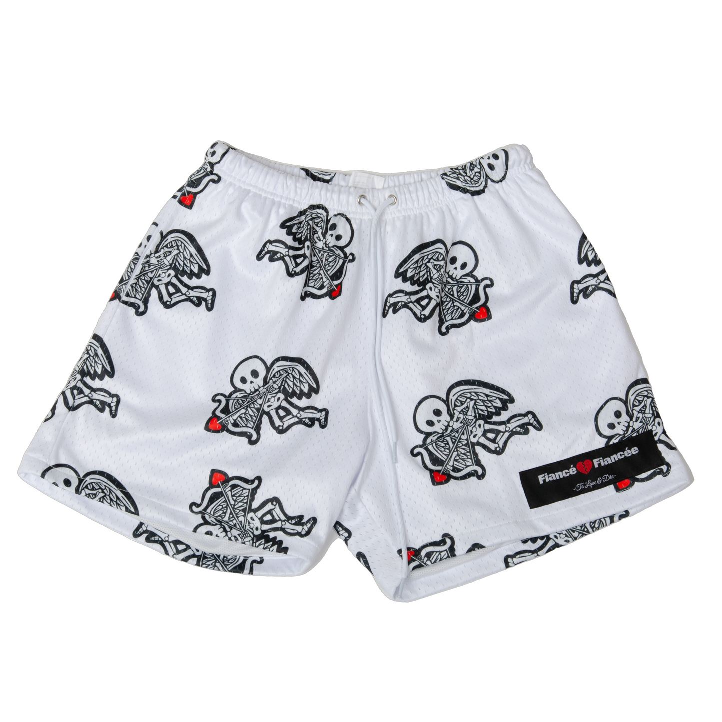skull mesh shorts