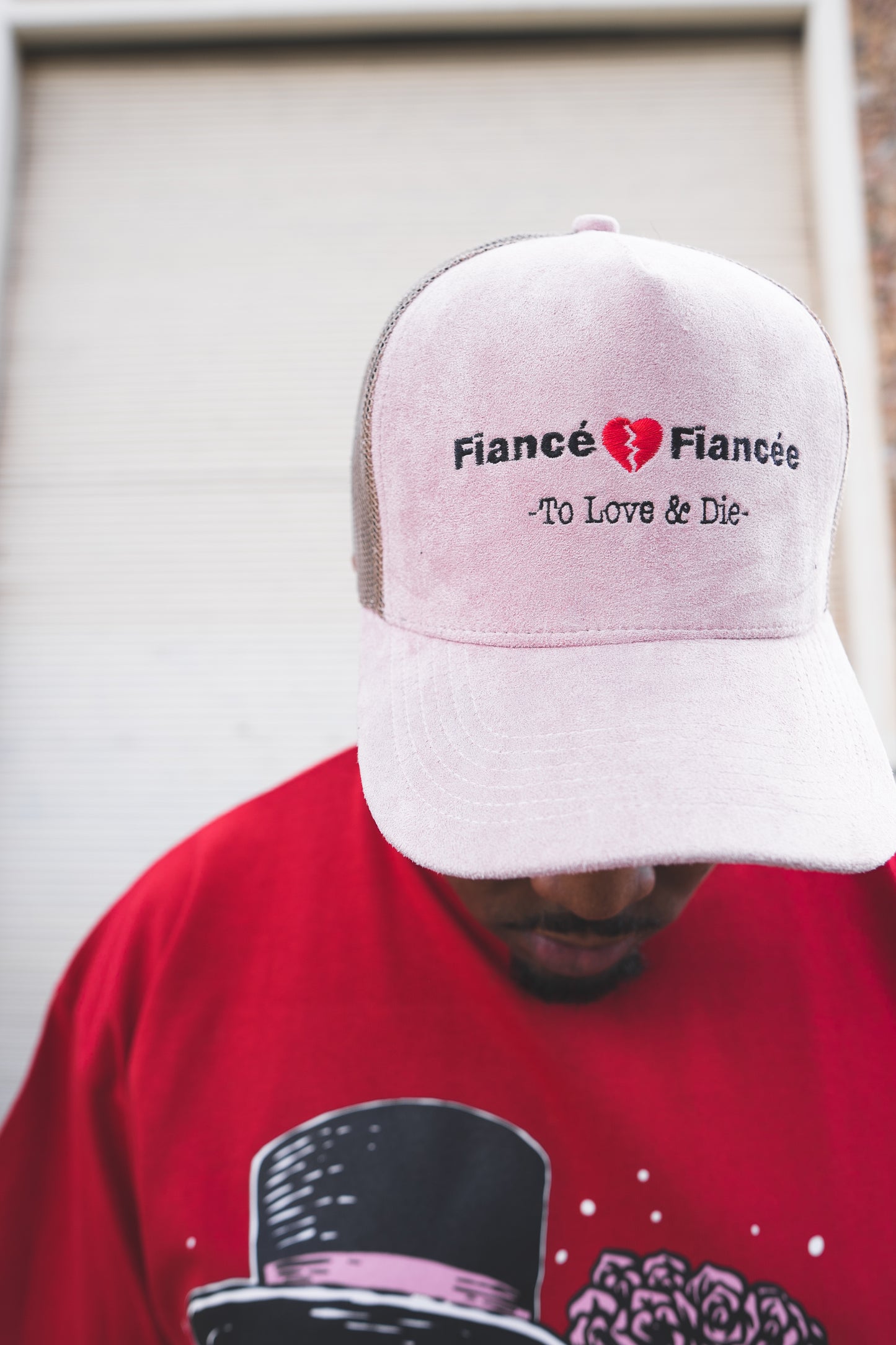 fiance fiancee suede trucker